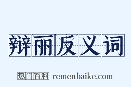 辩丽反义词是什么意思的图片